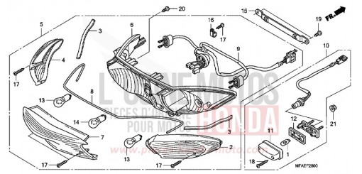 FEUX COMBINES ARRIERE CBF1000AA de 2010